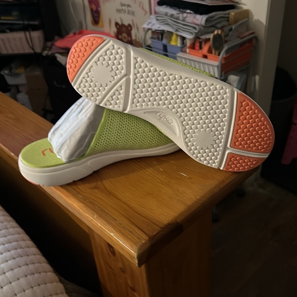 Ryka Knit Toe Loop Slide Sandals - Daquiri Green - Picture 2 of 9